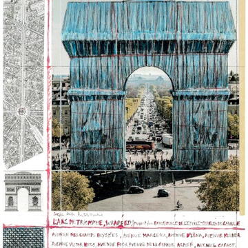 Christo, Arc de Triomphe III, Blattmaß 61 x 78 cm, Pigmentdruck auf Bütten